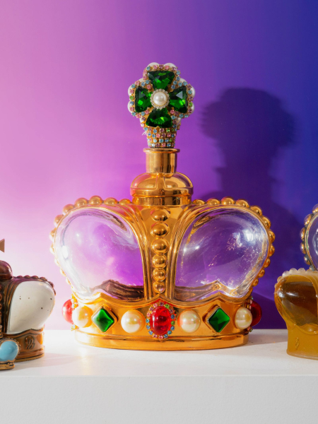 Image may contain Accessories Bottle Jewelry Cosmetics Perfume and Crown